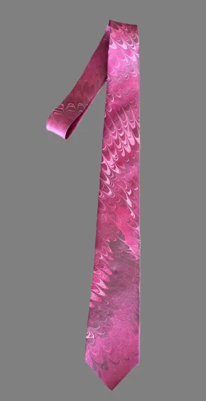 Burgundy Combed Pattern 3” Silk Tie