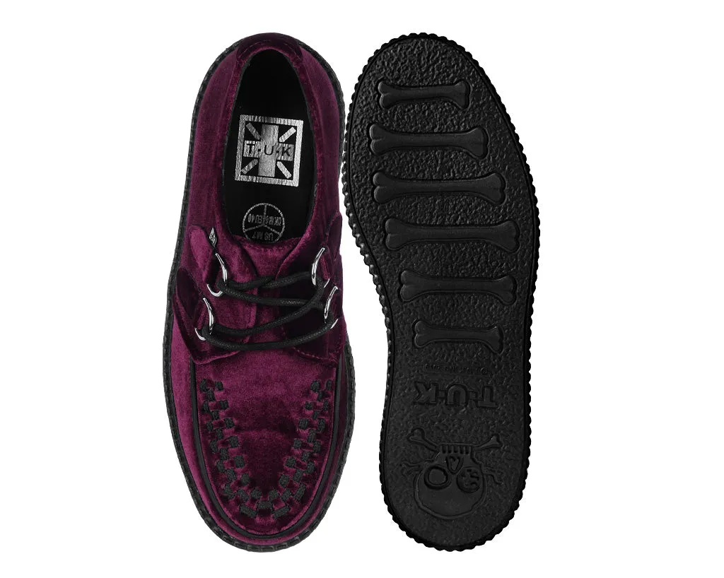Burgundy Velvet Viva Mondo Creepers