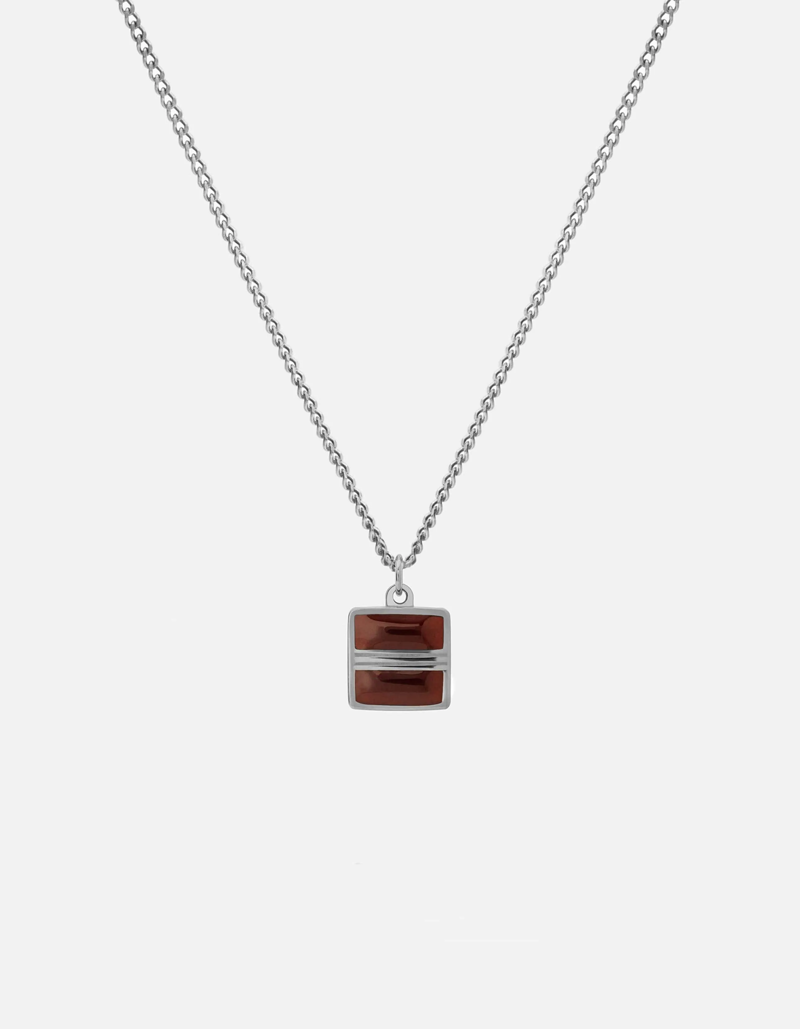 Cardinal Necklace, Sterling Silver/Red