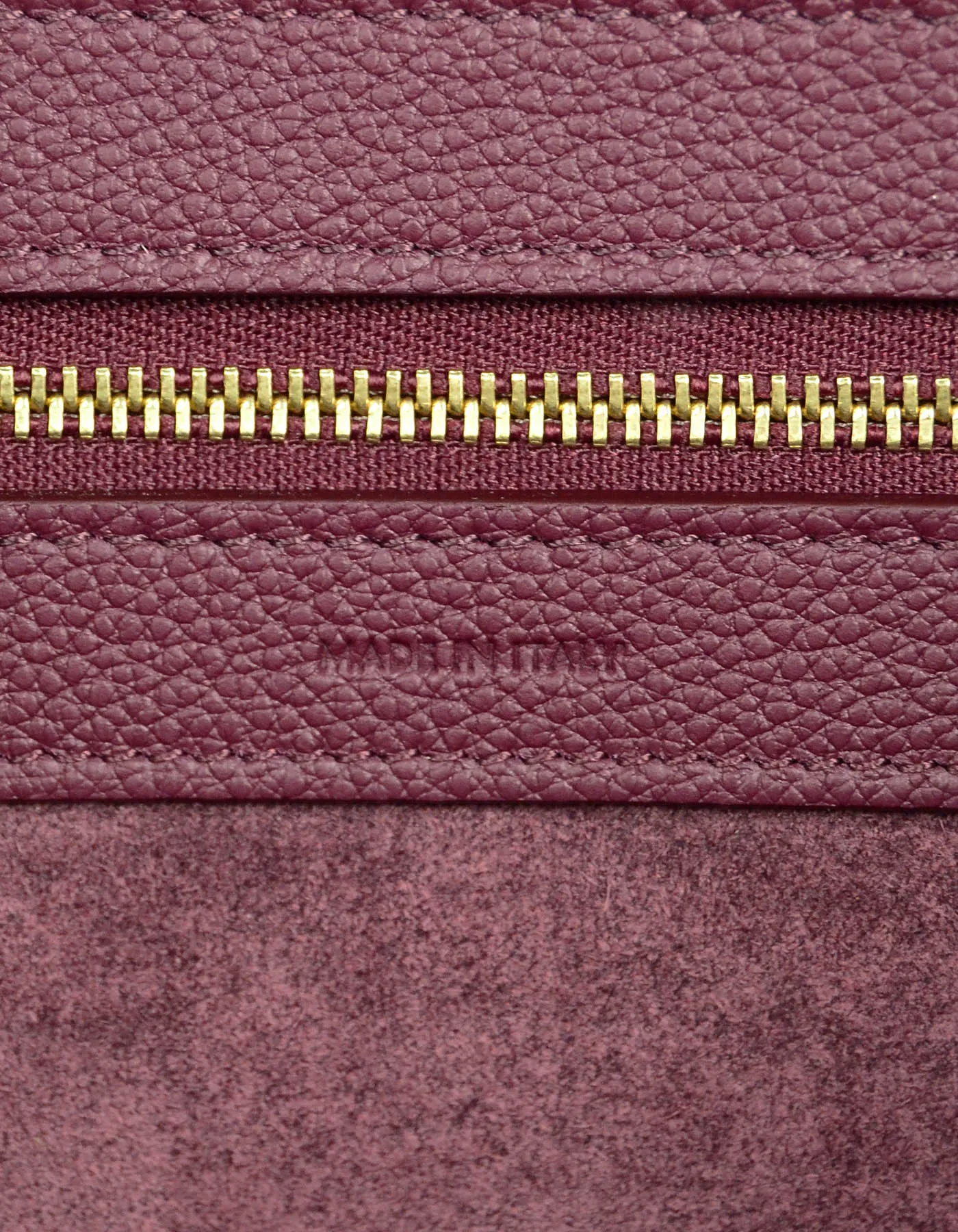 Celine Acai Calfskin Leather Small Belt Cabas Phantom Tote Bag