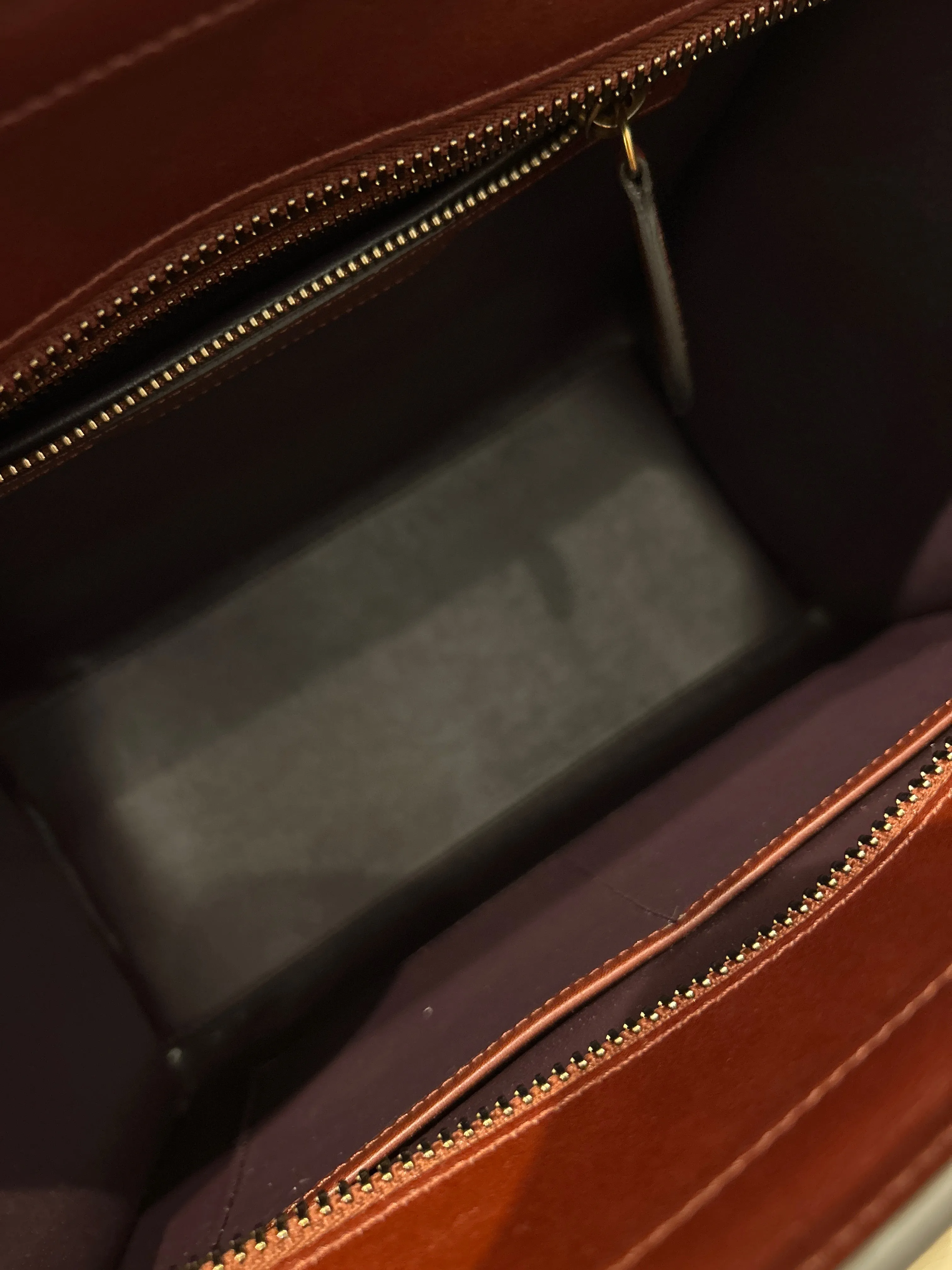 Celine Bag, Burgundy Smooth Calfskin Micro Luggage Tote