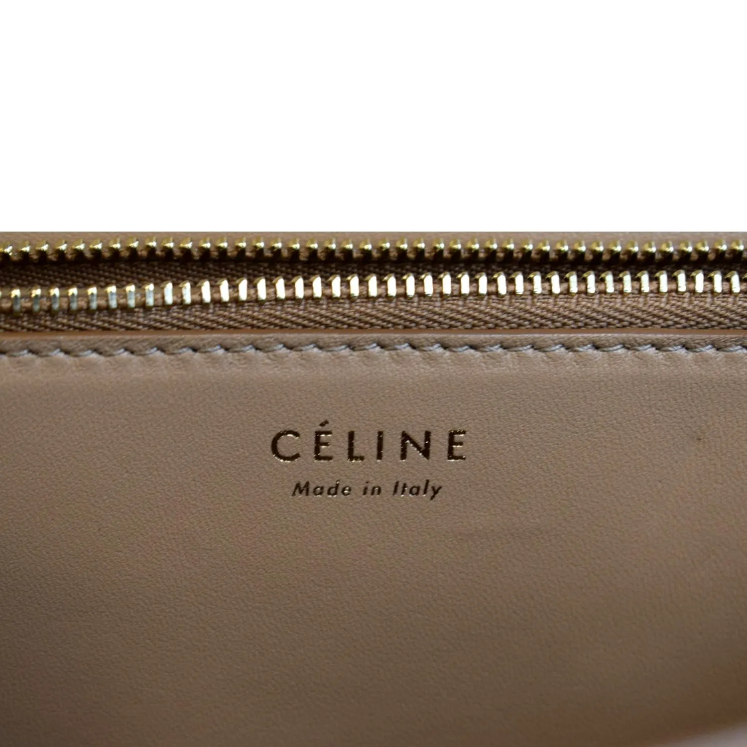 CELINE Classic Box Medium Lizard Leather Shoulder Bag Beige