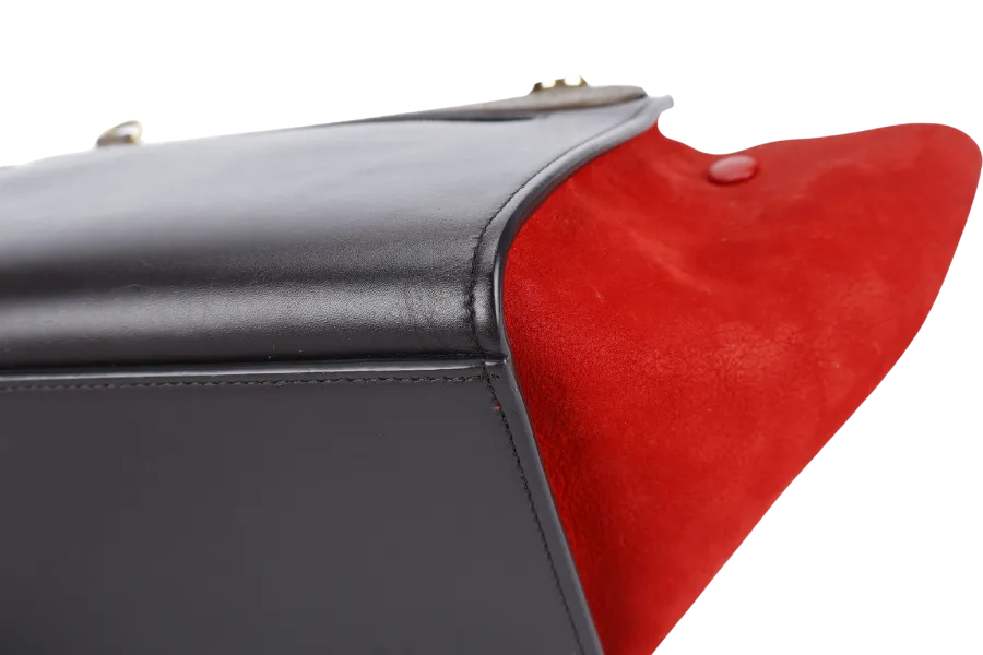 CELINE TRAPEZE TRICOLOR BULLHIDE LEATHER GOLD HARDWARE WITH STRAPS AND DUST COVER