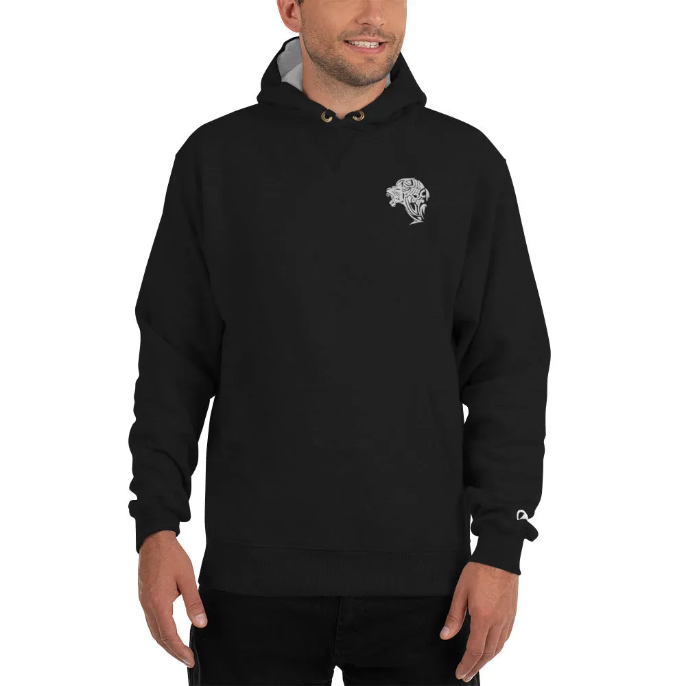 Champion Embroidered Winter Lion Hoodie - Black