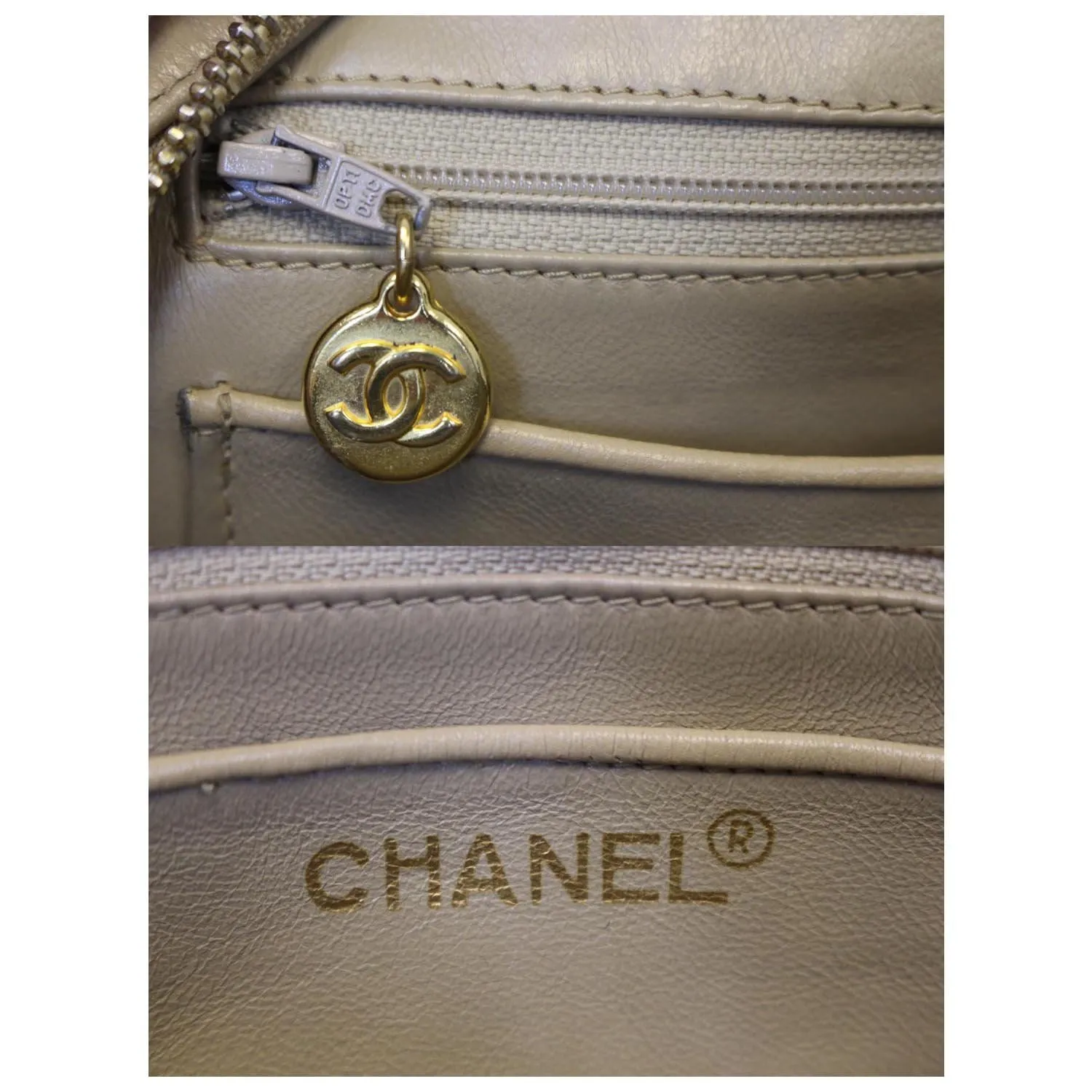 CHANEL Beige Lambskin Leather Camera Shoulder Bag - 15% OFF