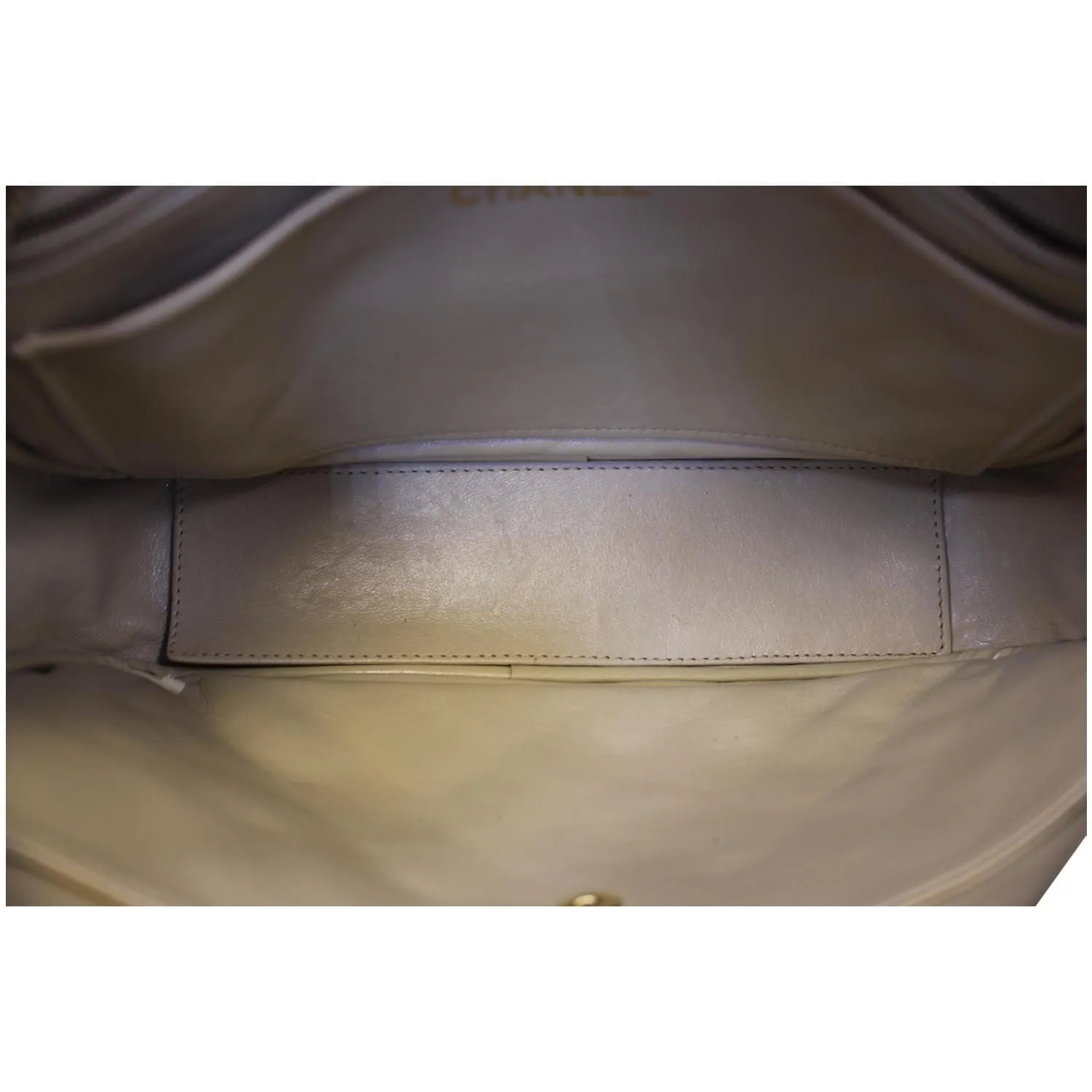 CHANEL Beige Lambskin Leather Camera Shoulder Bag - 15% OFF