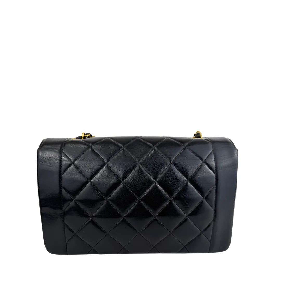 Chanel Black Lambskin Diana