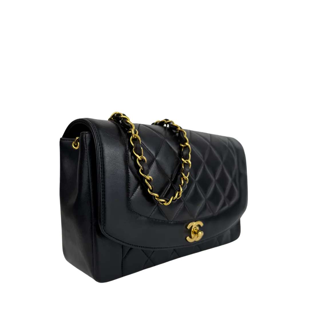 Chanel Black Lambskin Diana