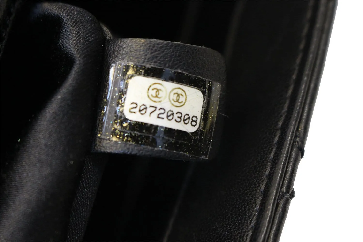CHANEL Black Lambskin Leather Jumbo Flap Bag