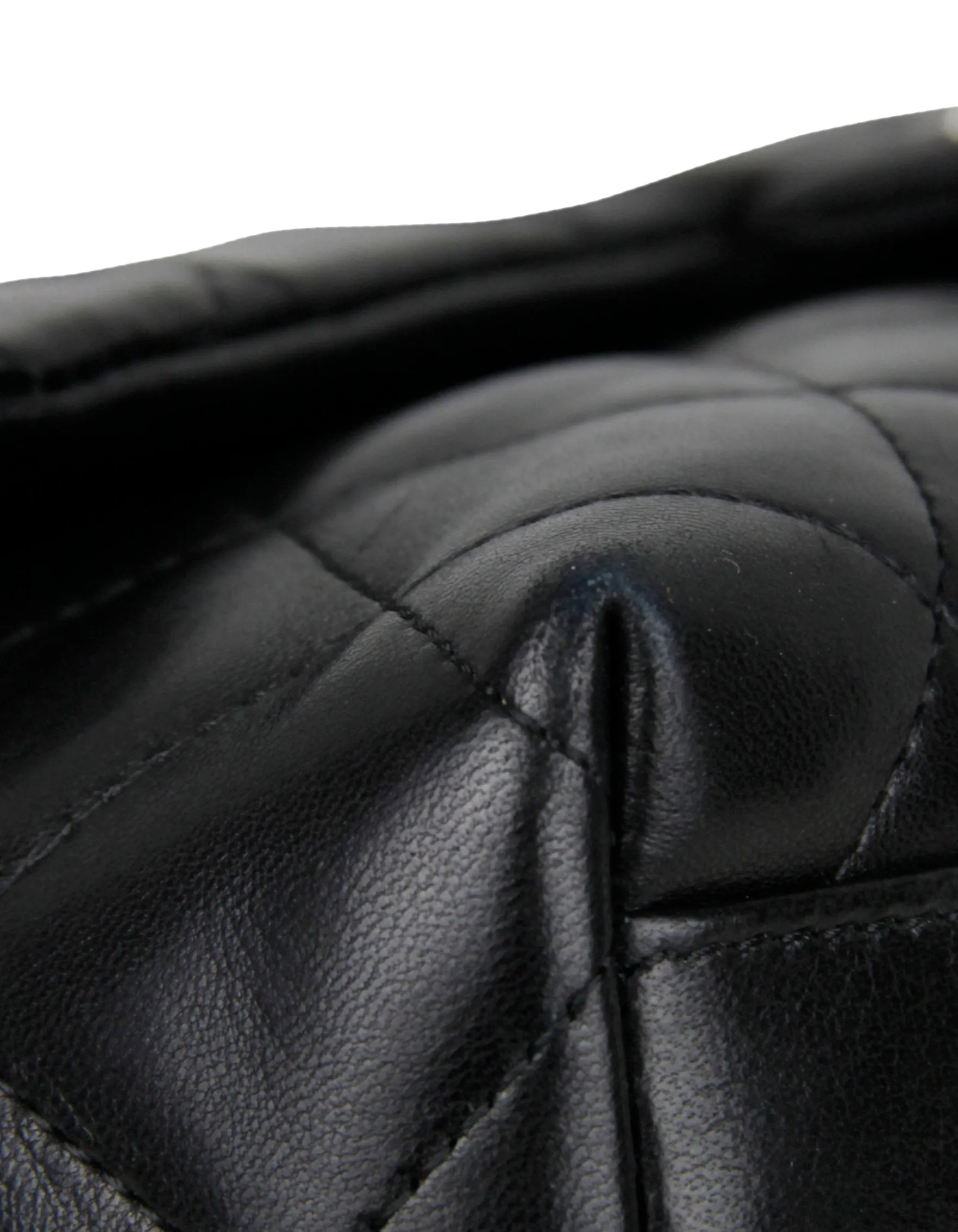 Chanel Black Lambskin Leather Kelly Style Classic Bag