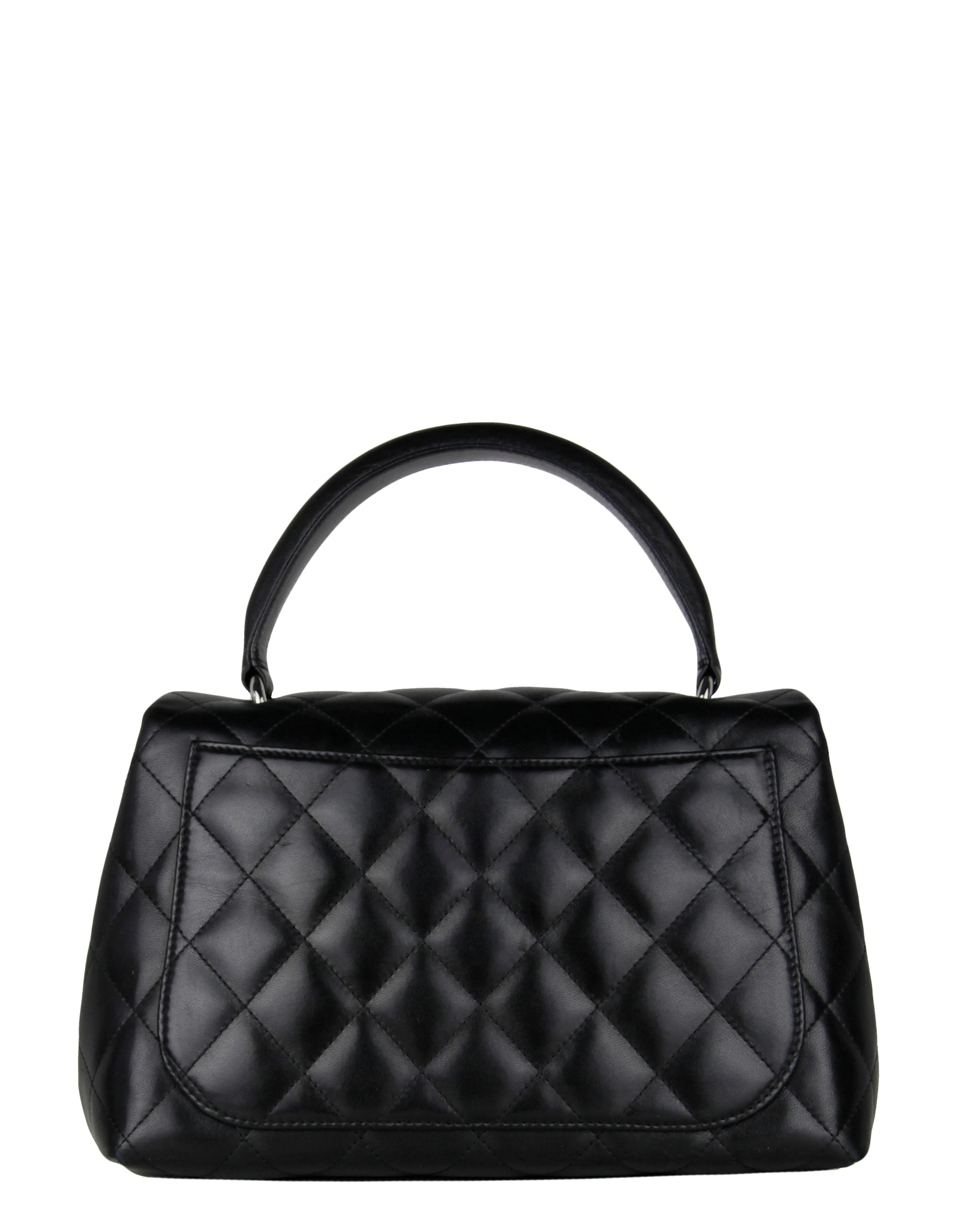 Chanel Black Lambskin Leather Kelly Style Classic Bag