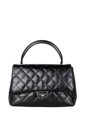 Chanel Black Lambskin Leather Kelly Style Classic Bag