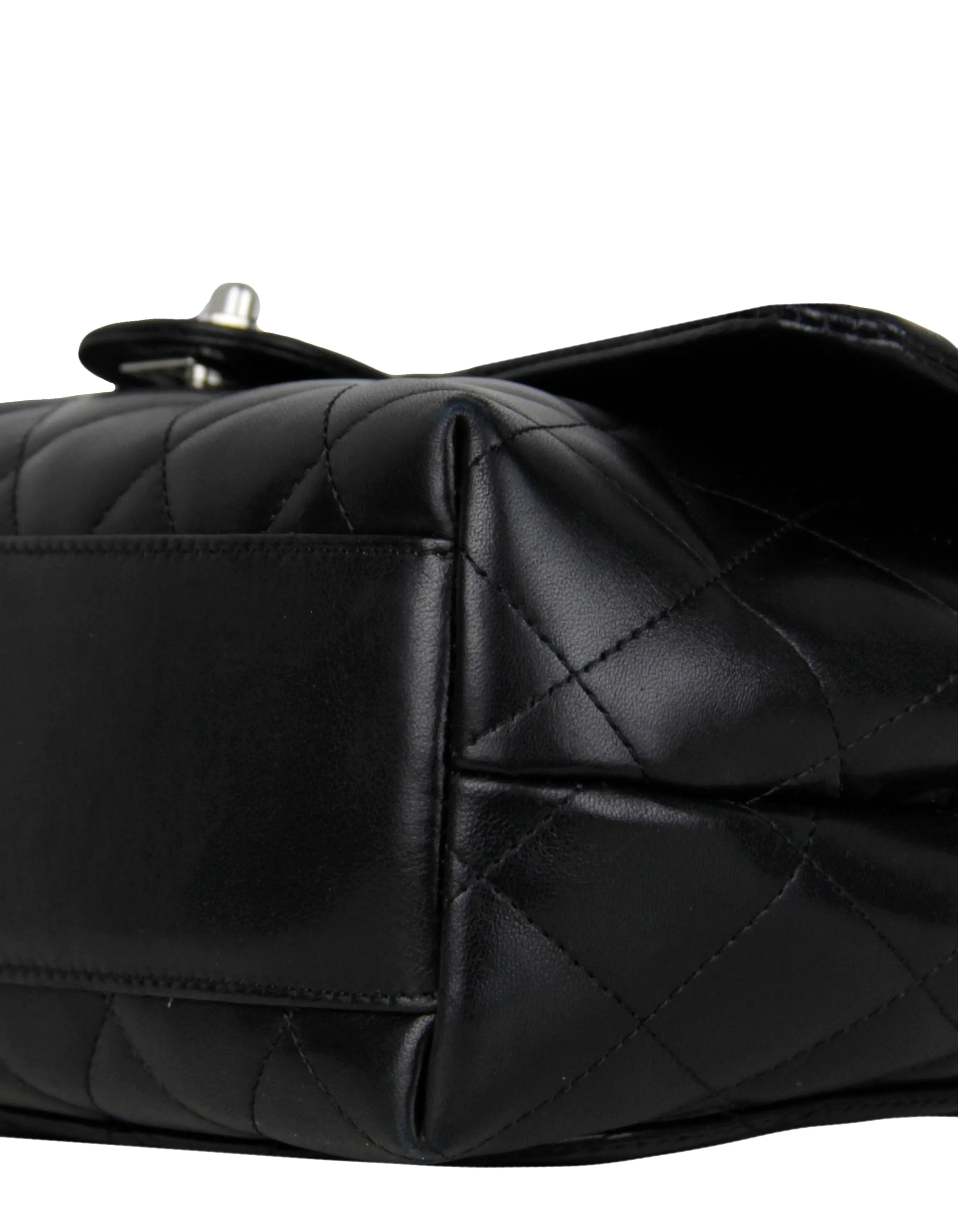 Chanel Black Lambskin Leather Kelly Style Classic Bag