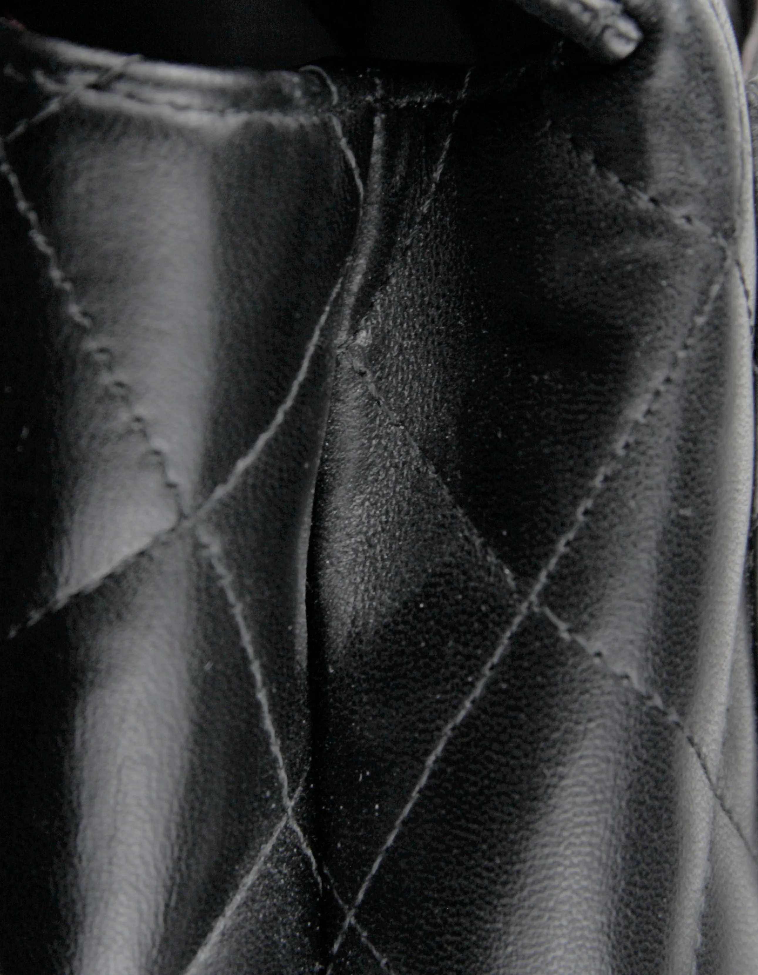 Chanel Black Lambskin Leather Kelly Style Classic Bag