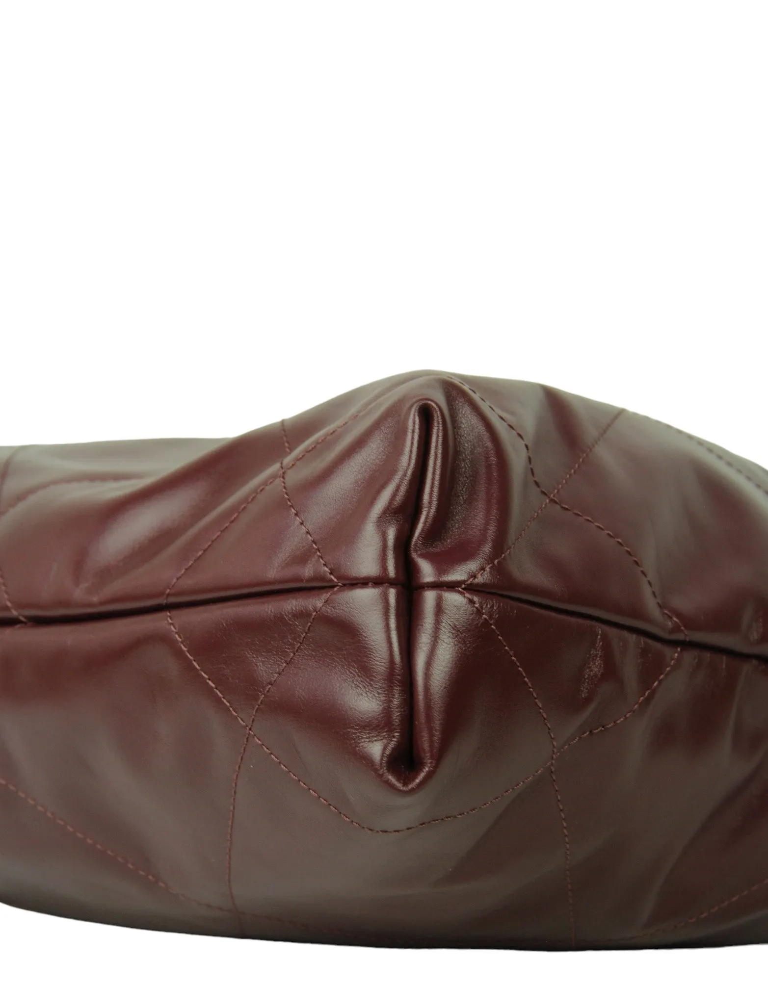 Chanel Burgundy Leather Quilted Chanel 22 Tote Bag