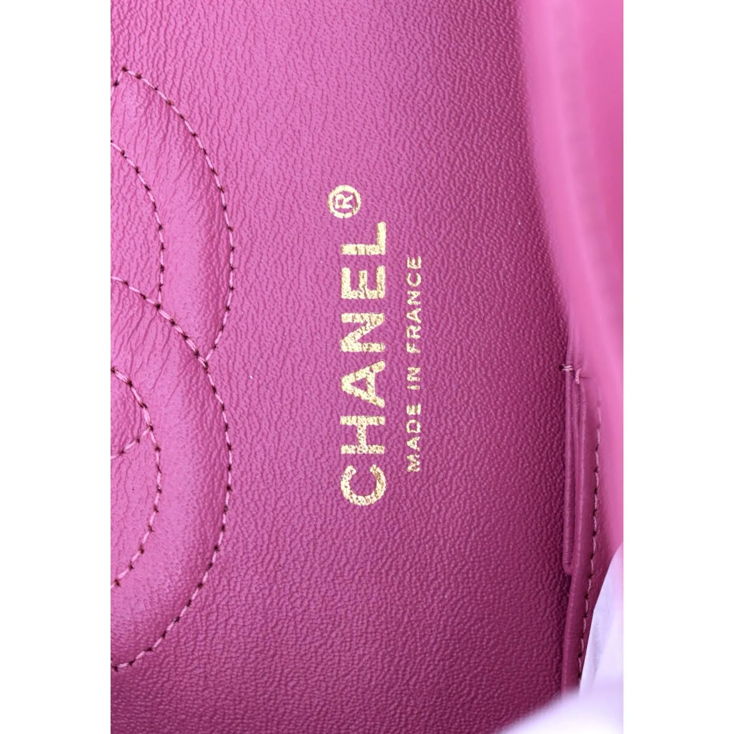 CHANEL Classic Medium Double Flap Quilted Leather Shoulder Bag Pink