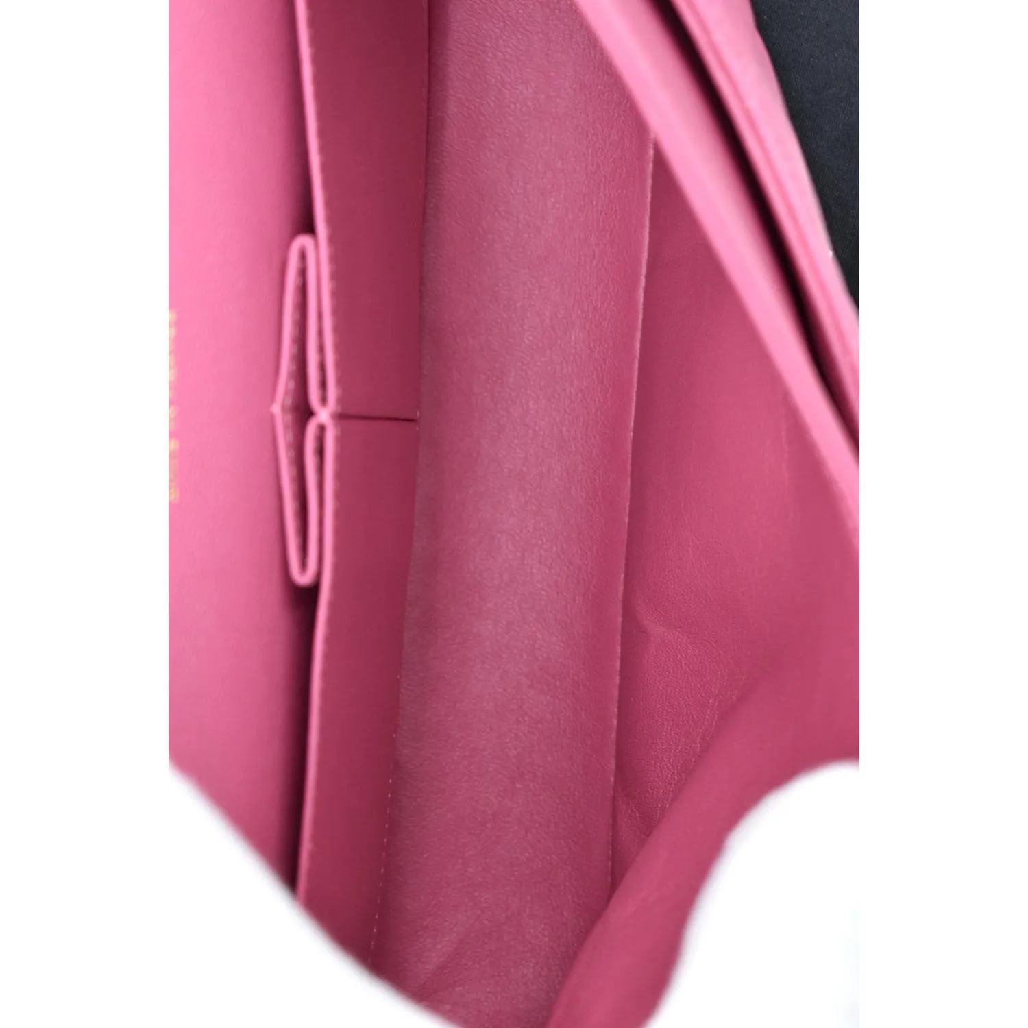 CHANEL Classic Medium Double Flap Quilted Leather Shoulder Bag Pink