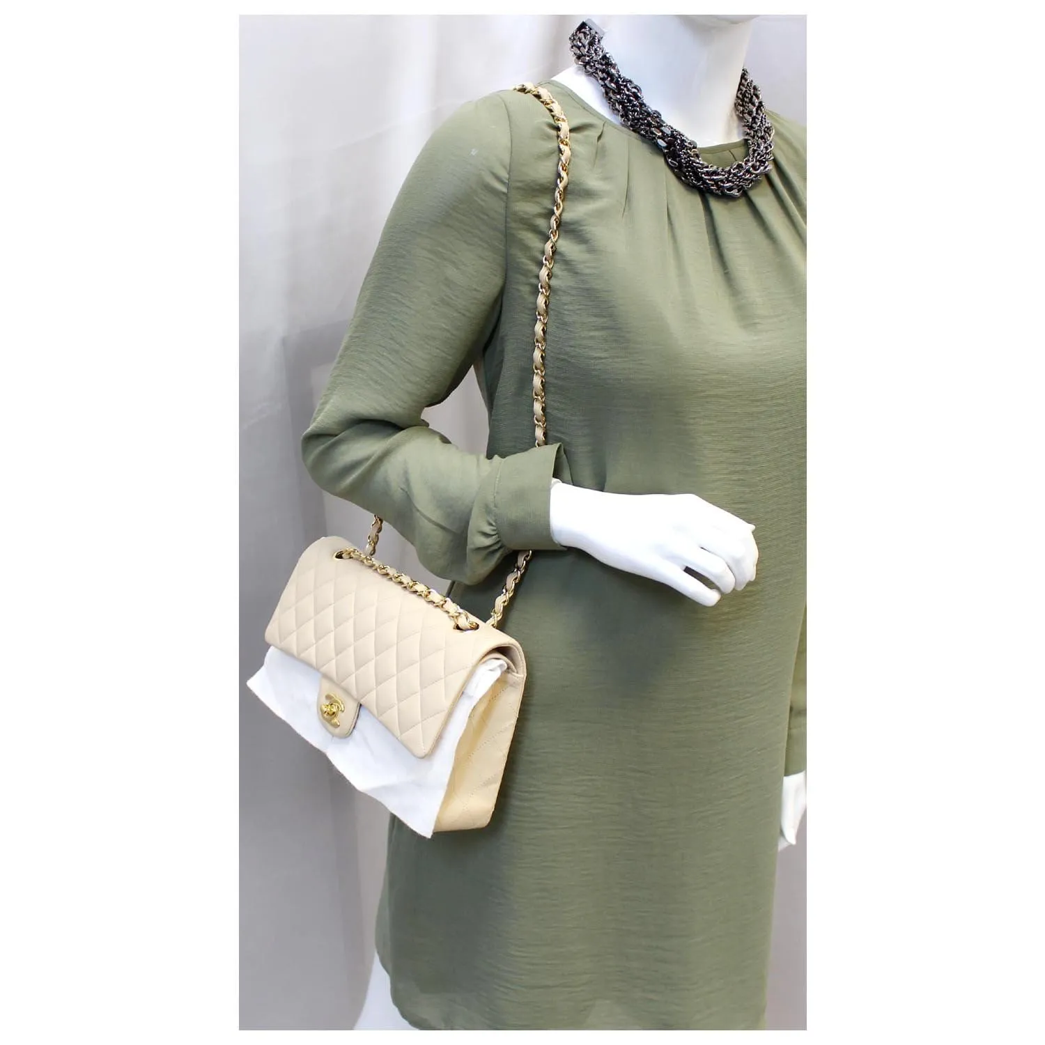 CHANEL Classic Medium Double Flap Shoulder Bag
