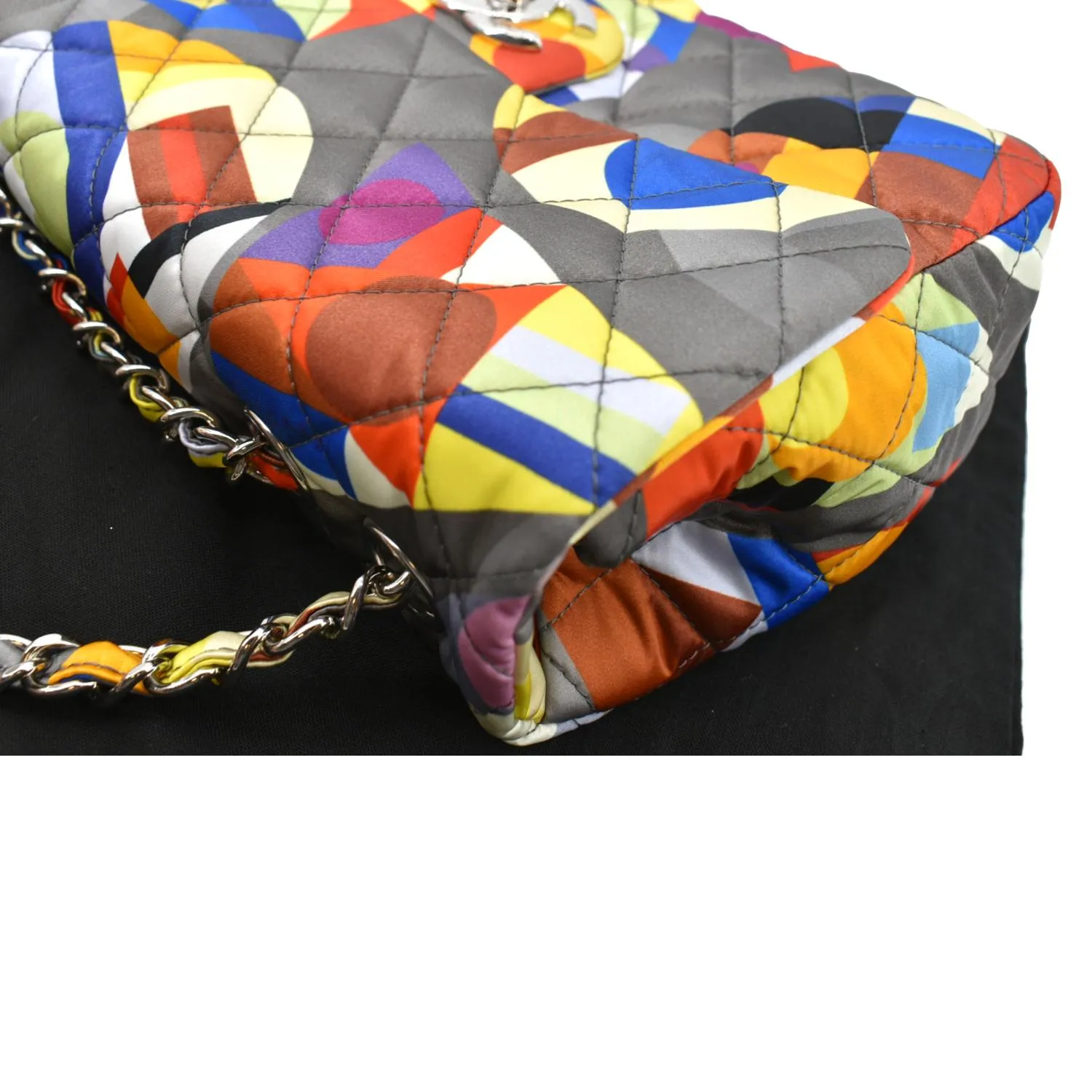 CHANEL Printed Coco Color Flap Small Nylon Shoulder Bag Multicolor