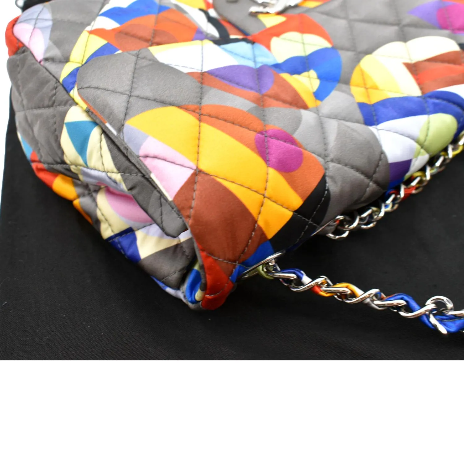 CHANEL Printed Coco Color Flap Small Nylon Shoulder Bag Multicolor