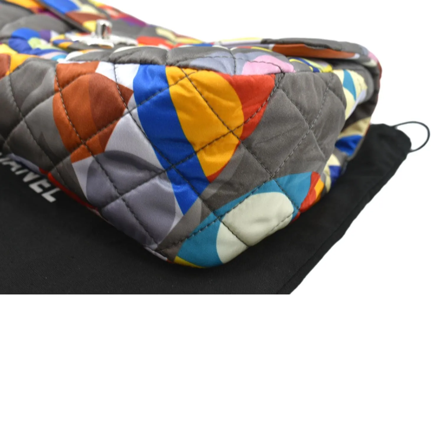 CHANEL Printed Coco Color Flap Small Nylon Shoulder Bag Multicolor