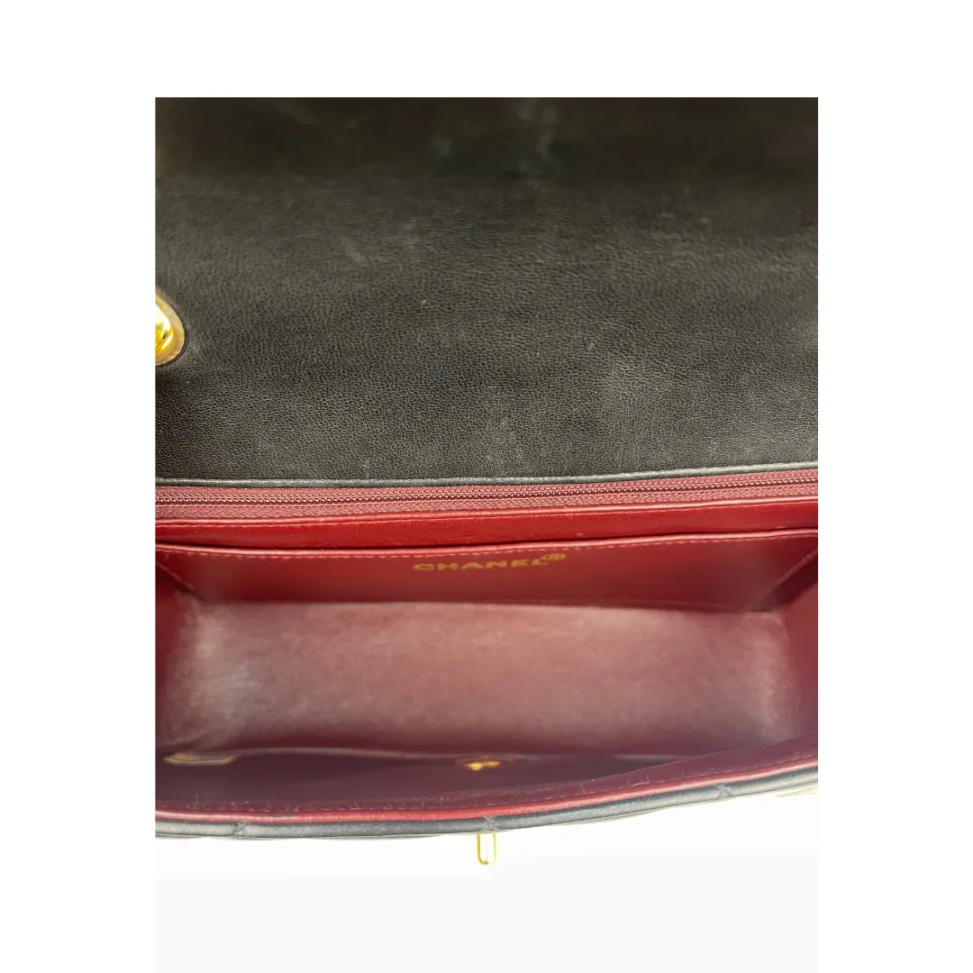 Chanel Small Black Lambskin Diana