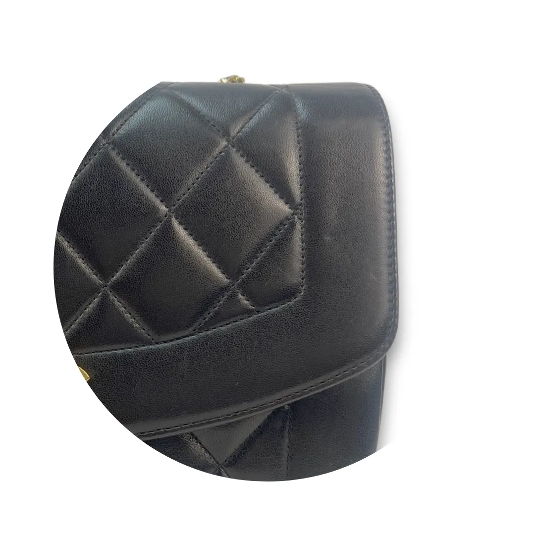 Chanel Small Black Lambskin Diana