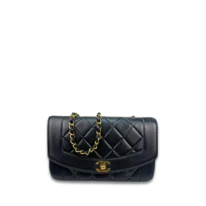 Chanel Small Black Lambskin Diana