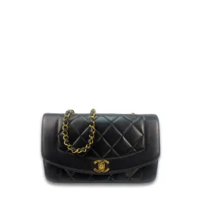 Chanel Small Black Lambskin Diana