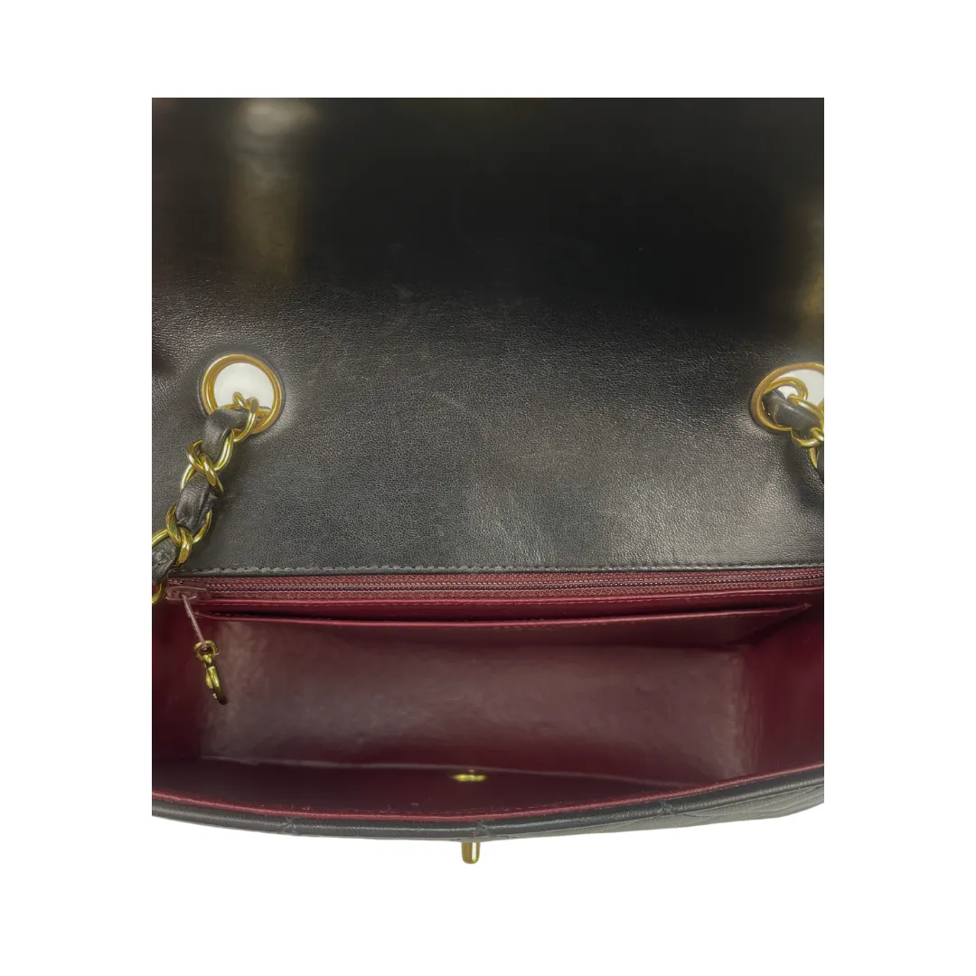 Chanel Small Black Lambskin Diana