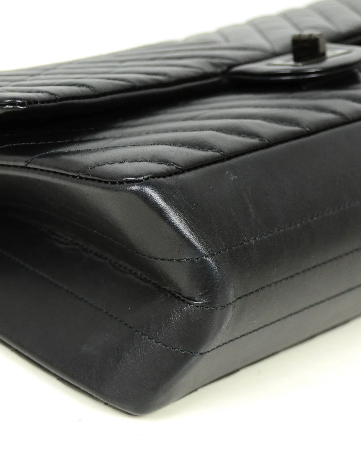 Chanel So Black Calfskin Quilted 2.55 Reissue 226 Flap Bag