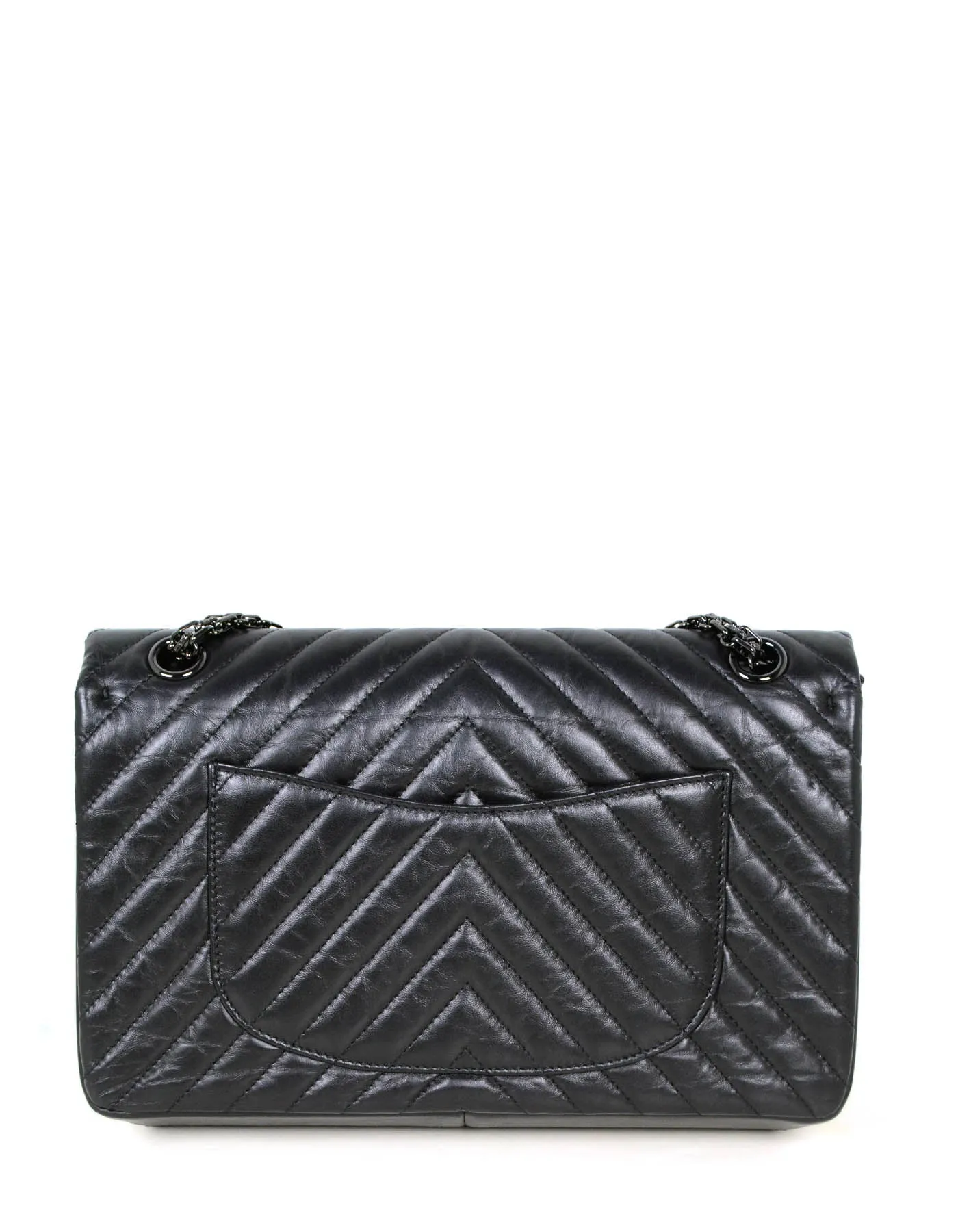 Chanel So Black Calfskin Quilted 2.55 Reissue 226 Flap Bag