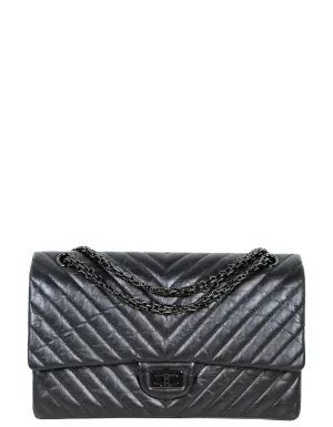 Chanel So Black Calfskin Quilted 2.55 Reissue 226 Flap Bag