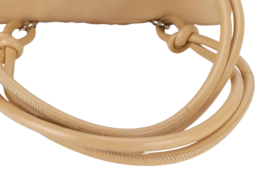 CHANEL VINTAGE CAMBON BOWLER BAG (1023xxxx) BEIGE LAMBSKIN WITH DUST COVER AND BOX