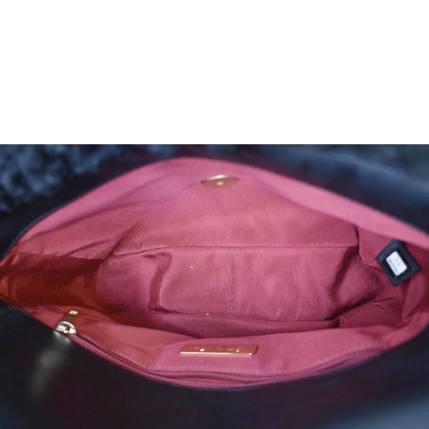 CHANEL Wavy Small Caviar Leather Hobo Shoulder Bag Peach