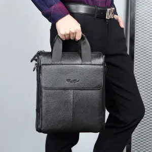 CHEER  SOUL Genuine Leather Men Briefcase Office Handbags