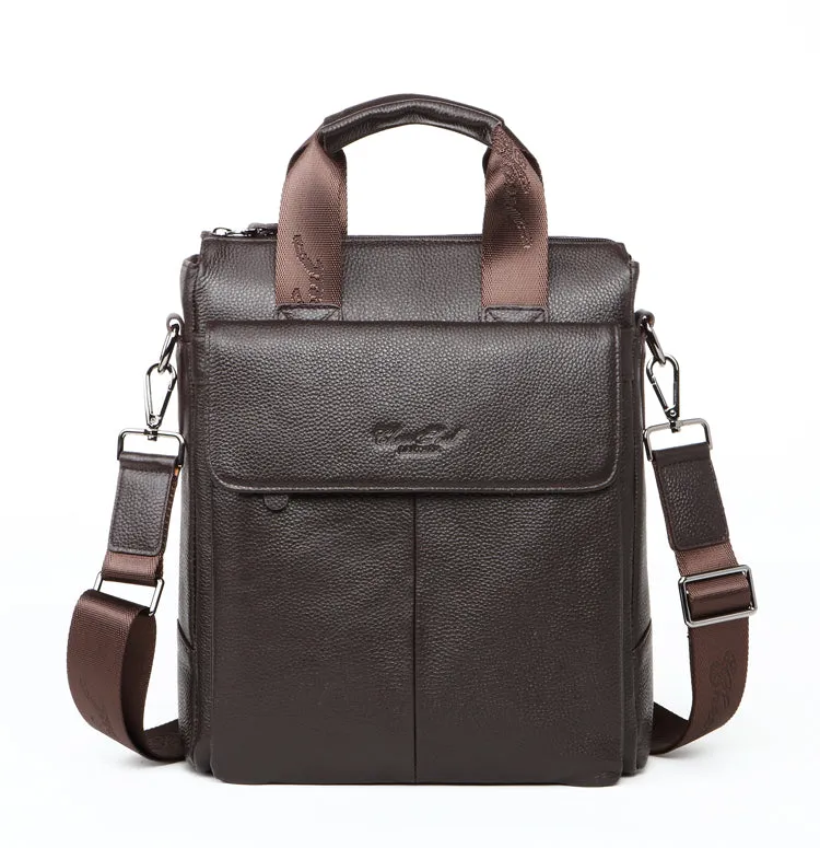 CHEER  SOUL Genuine Leather Men Briefcase Office Handbags