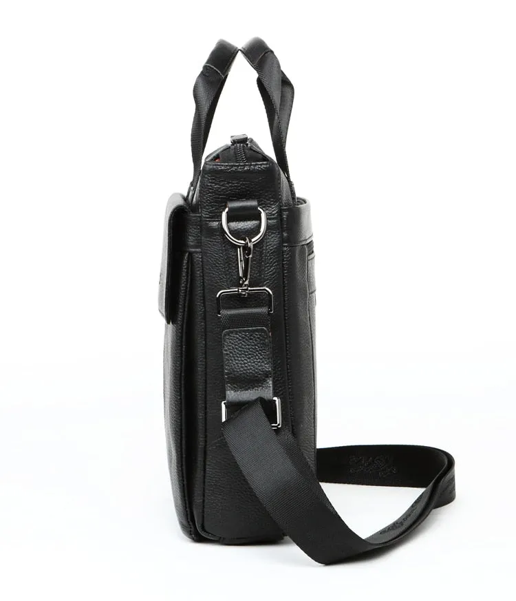 CHEER  SOUL Genuine Leather Men Briefcase Office Handbags