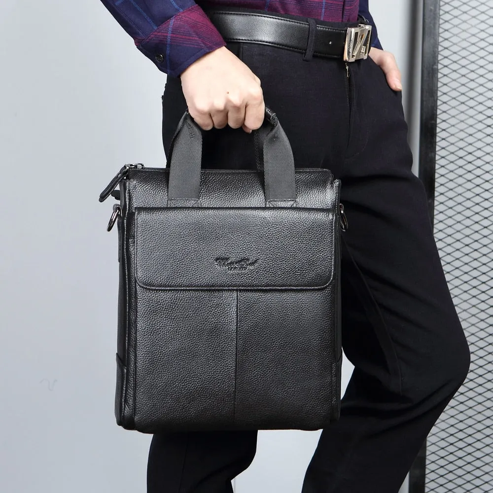 CHEER  SOUL Genuine Leather Men Briefcase Office Handbags