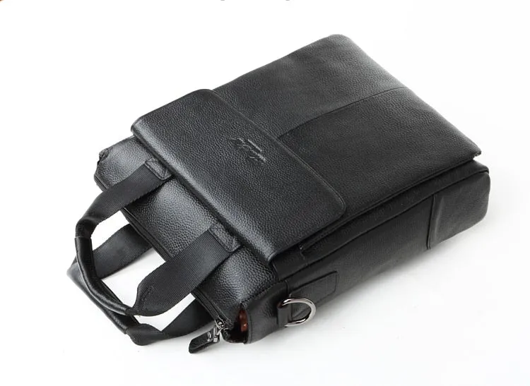 CHEER  SOUL Genuine Leather Men Briefcase Office Handbags