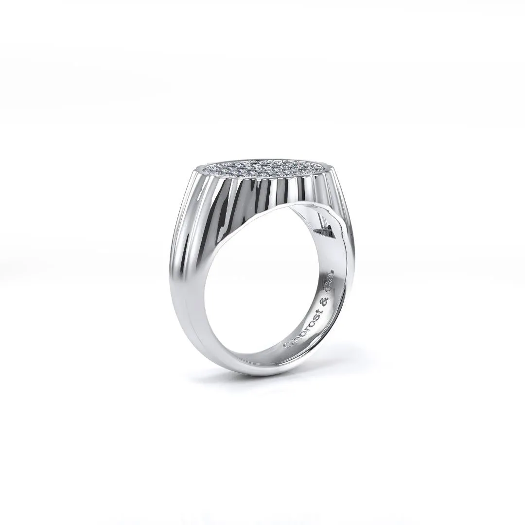 Chorost & Co. Private Collection 14K White Gold 0.75ct Diamond Men's Ring