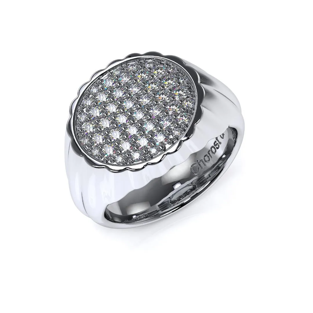 Chorost & Co. Private Collection 14K White Gold 0.75ct Diamond Men's Ring
