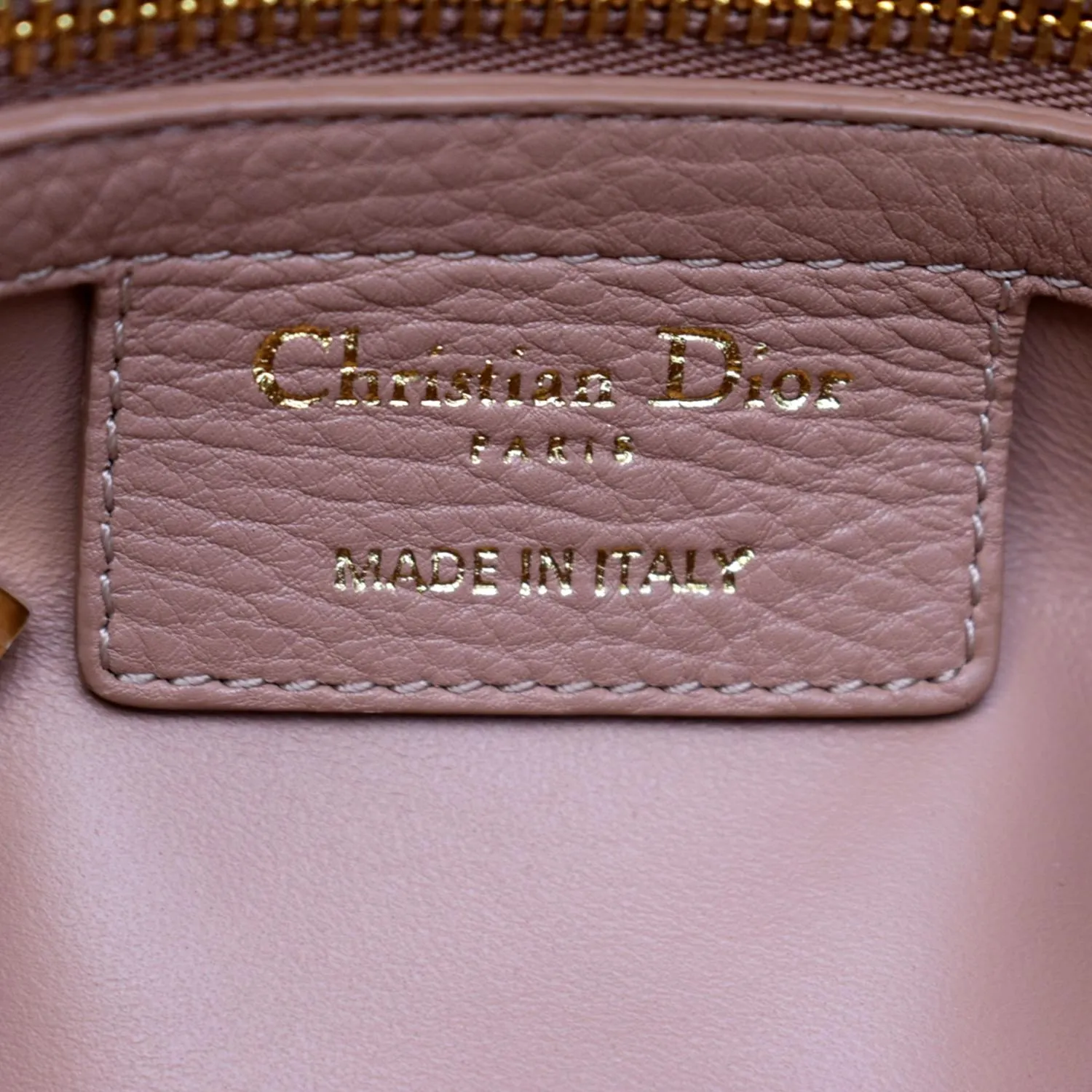 CHRISTIAN DIOR Caro Cannage Calf Leather Shoulder Bag Rose Des