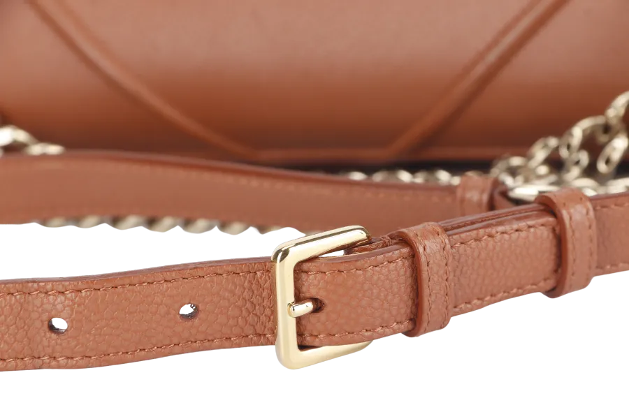 CHRISTIAN DIOR DIORAMA SHOULDER BAG (09-BO-0176) COPPER BROWN LEATHER GOLD HARDWARE WITH STRAPS , CARD AND DUST COVER