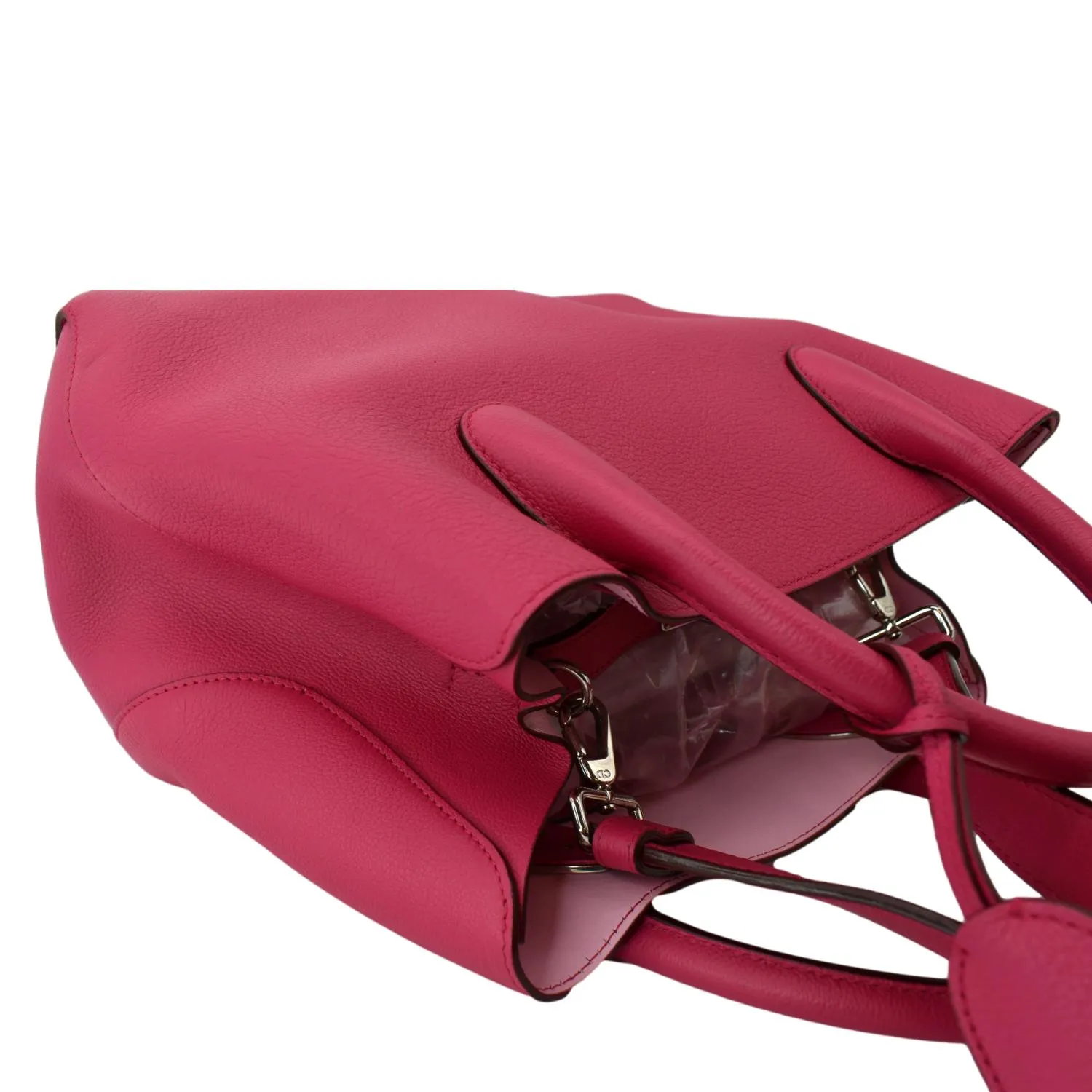 CHRISTIAN DIOR Open Bar Grained Leather Tote Bag Pink