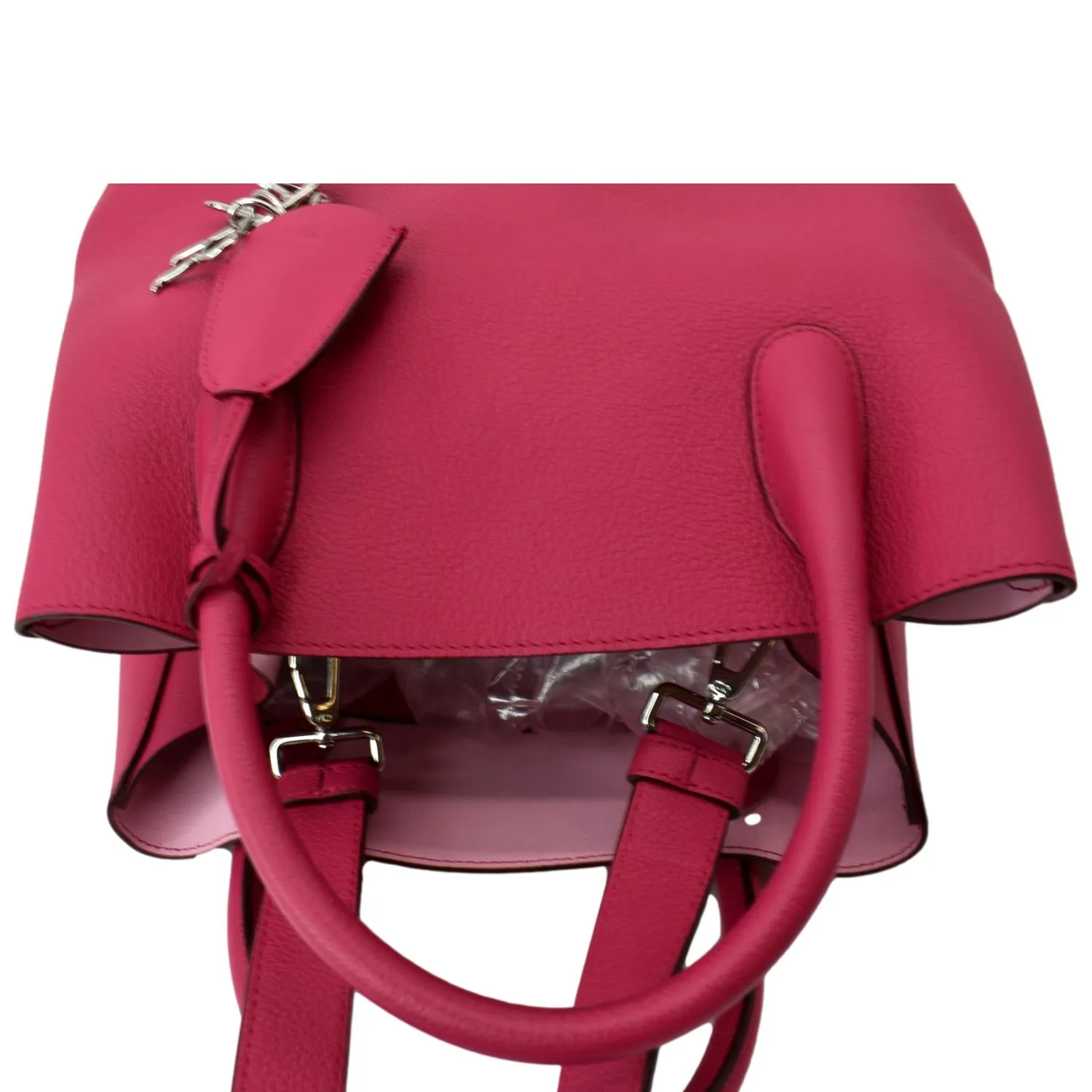 CHRISTIAN DIOR Open Bar Grained Leather Tote Bag Pink