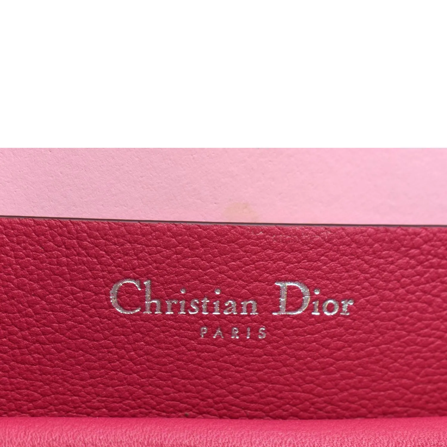 CHRISTIAN DIOR Open Bar Grained Leather Tote Bag Pink