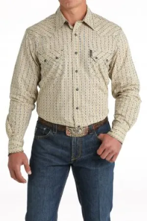 Cinch Men's Modern Fit Vintage Stripe Long-Sleeve Snap Front Western Shirt