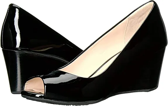 Cole Haan Women's Sadie Ot Wedge 65mm Pump, Black Patent, 5.5