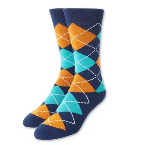 Copper Argyle Socks